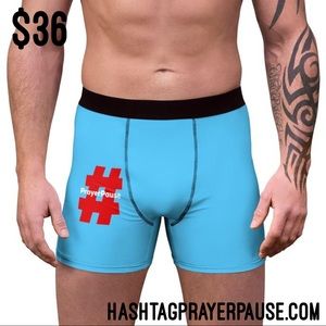 #PrayerPause Blue Baby Men's Boxer Briefs